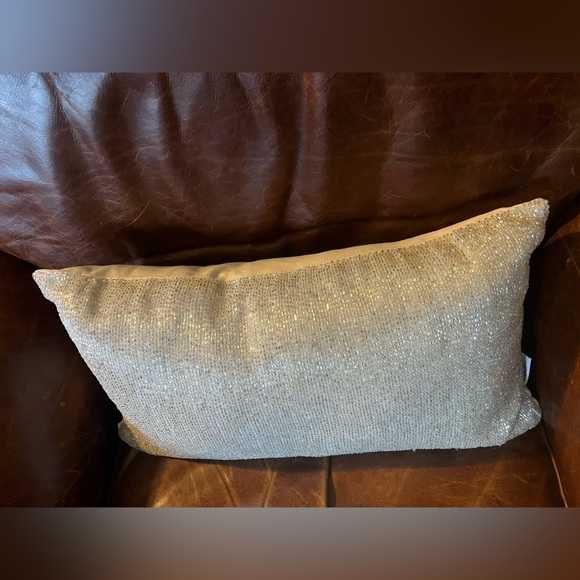 Artistic Accents Shimmering Beaded Lumbar Pillow 12”x20” Throw pillow - Picture 9 of 9